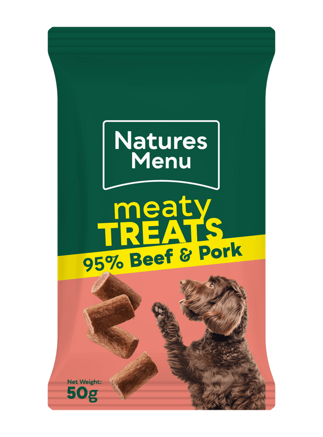 Natures Menu Beef Meaty Dog Treats - 12 x 50g, Natures Menu,
