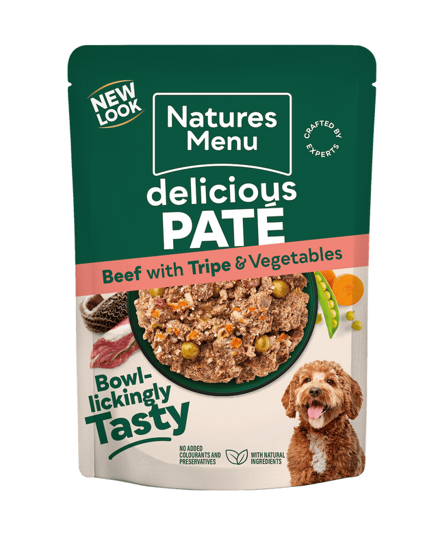 Natures Menu Beef with Tripe and Veg Dog Pouches - 8 x 300g, Natures Menu,