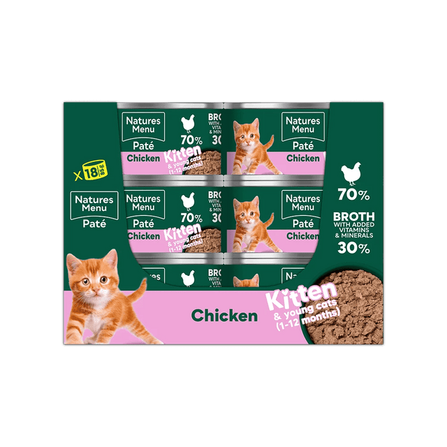 Natures Menu Chicken Cans for Kittens - 18 x 85g, Natures Menu,