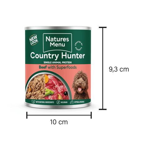 Natures Menu Country Hunter Beef with Superfoods Cans - 6x 600g, Natures Menu,