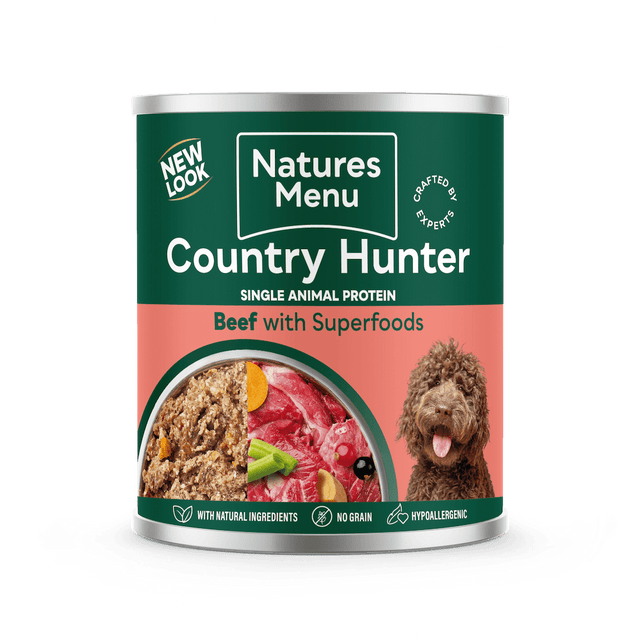 Natures Menu Country Hunter Beef with Superfoods Cans - 6x 600g, Natures Menu,