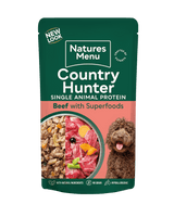 Natures Menu Country Hunter Beef with Superfoods Pouch - 18 x 150g, Natures Menu,