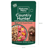 Natures Menu Country Hunter Beef with Superfoods Pouch - 18 x 150g, Natures Menu,
