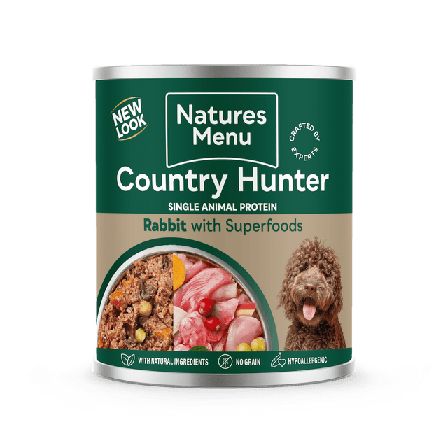 Natures Menu Country Hunter Rabbit with Superfoods Can - 6x 600g, Natures Menu,