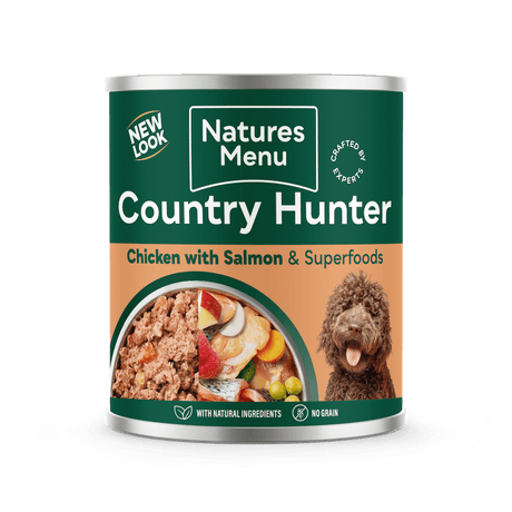 Natures Menu Country Hunter Salmon and Chicken with Superfoods Can - 6x 600g, Natures Menu,