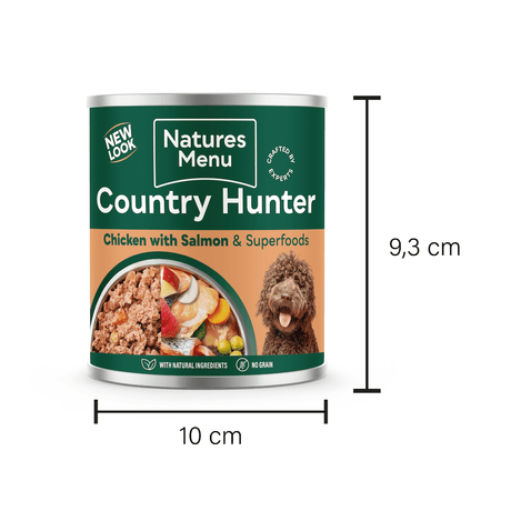 Natures Menu Country Hunter Salmon and Chicken with Superfoods Can - 6x 600g, Natures Menu,
