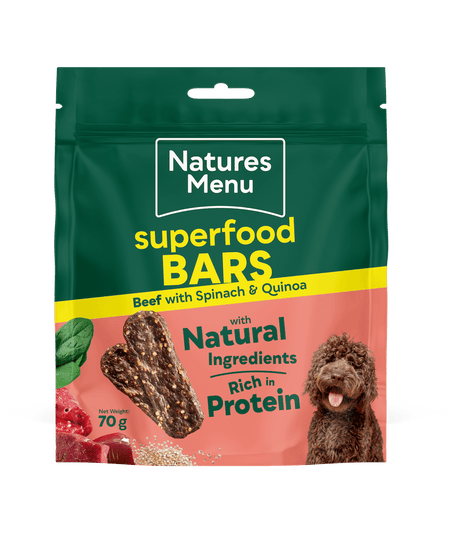 Natures Menu Country Hunter Superfood Bar Beef Dog Treats 7 x 100g, Natures Menu,