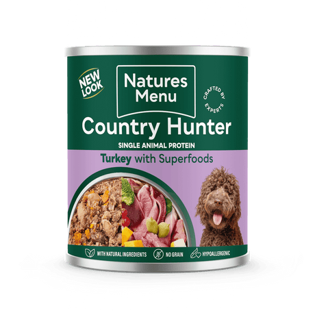 Natures Menu Country Hunter Turkey with Superfoods Cans - 6 x 600g, Natures Menu,