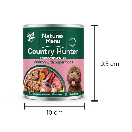 Natures Menu Country Hunter Venison with Superfoods Can - 6 x 600g, Natures Menu,