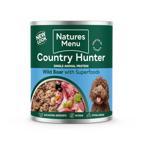 Natures Menu Country Hunter Wild Boar with Superfoods Can - 6 x 600g, Natures Menu,