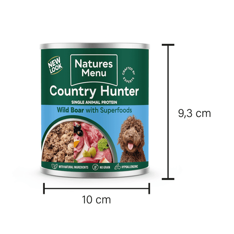 Natures Menu Country Hunter Wild Boar with Superfoods Can - 6 x 600g, Natures Menu,