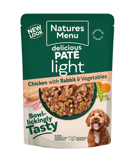 Natures Menu Light Chicken with Rabbit Pouch - 8 x 300g, Natures Menu,