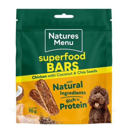 Natures Menu Superfood Bars Chicken Dog Treats - 9 x 70g, Natures Menu,