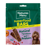 Natures Menu Superfood Bars Turkey Dog Treats - 9 x 70g, Natures Menu,