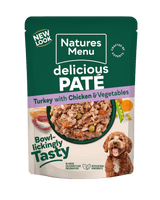 Natures Menu Turkey and Chicken Dog Pouches - 8 x 300g, Natures Menu,