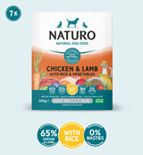 Naturo Adult Dog Chicken and Lamb with Rice and Vegetables 7x400g, Naturo,