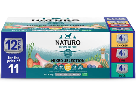 Naturo Adult Variety with Rice & Veg Trays 12 for 11 x400g, Naturo,