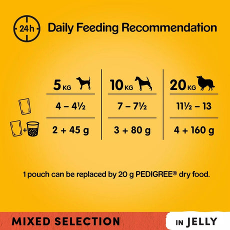 Pedigree Adult Wet Dog Food Mixed Selection in Jelly - 40 x 100g Mega Pack, Pedigree,