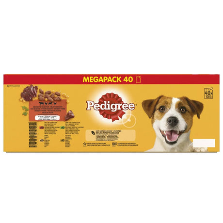 Pedigree Adult Wet Dog Food Mixed Selection in Jelly - 40 x 100g Mega Pack, Pedigree,