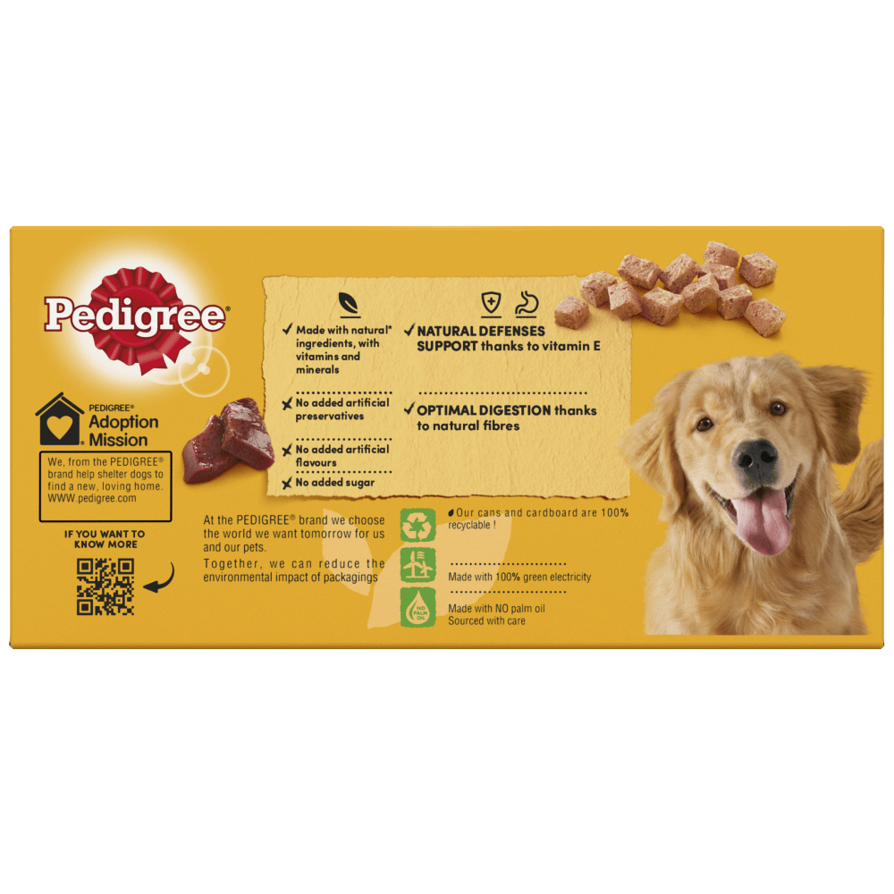 Pedigree Adult Wet Dog Food Tins Mixed Chunks in Loaf - 24 x 400g, Pedigree,