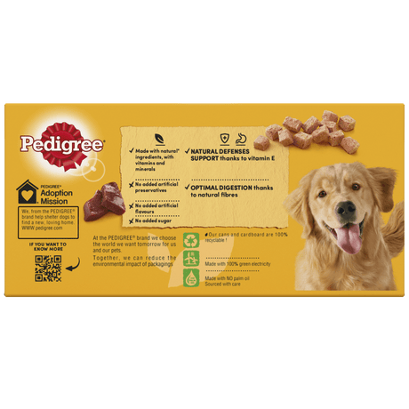 Pedigree Adult Wet Dog Food Tins Mixed Chunks in Loaf - 24 x 400g, Pedigree,