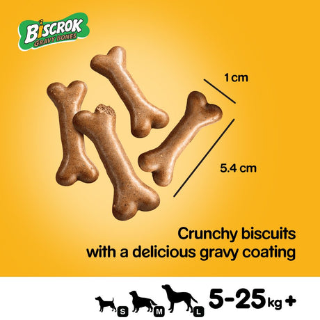 Pedigree Biscrok Gravy Bones Biscuits Dog Treats, Pedigree, 10 kg