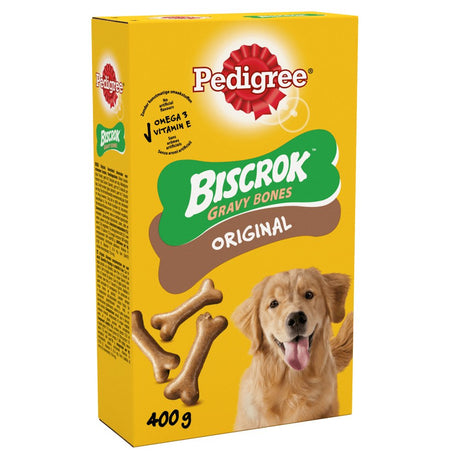 Pedigree Biscrok Gravy Bones Biscuits Dog Treats, Pedigree, 12 x 400g