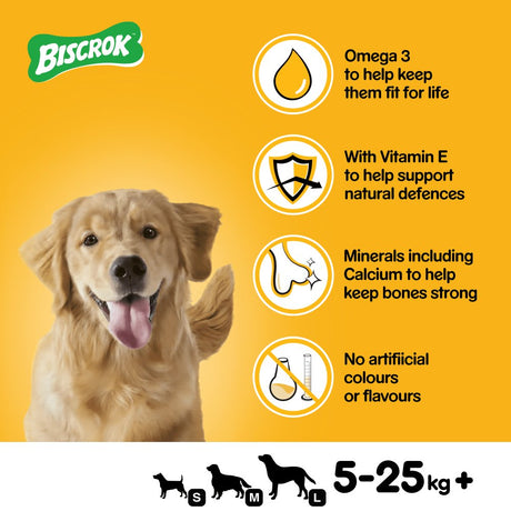 Pedigree Biscrok Gravy Bones Biscuits Dog Treats, Pedigree, 12 x 400g