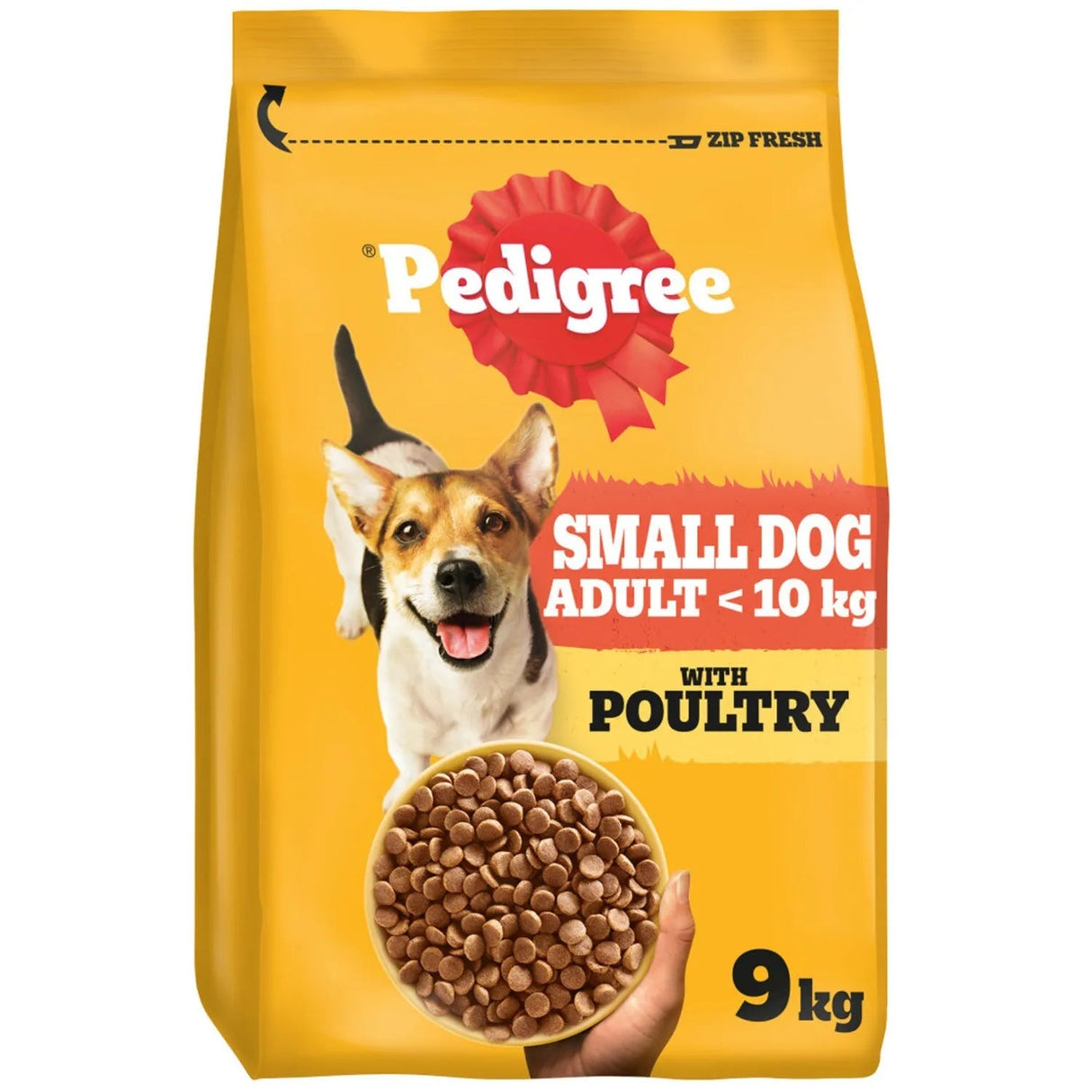 Pedigree Complete Adult Small Dog Dry Food with Poultry and Veg - 3x3kg, Pedigree,