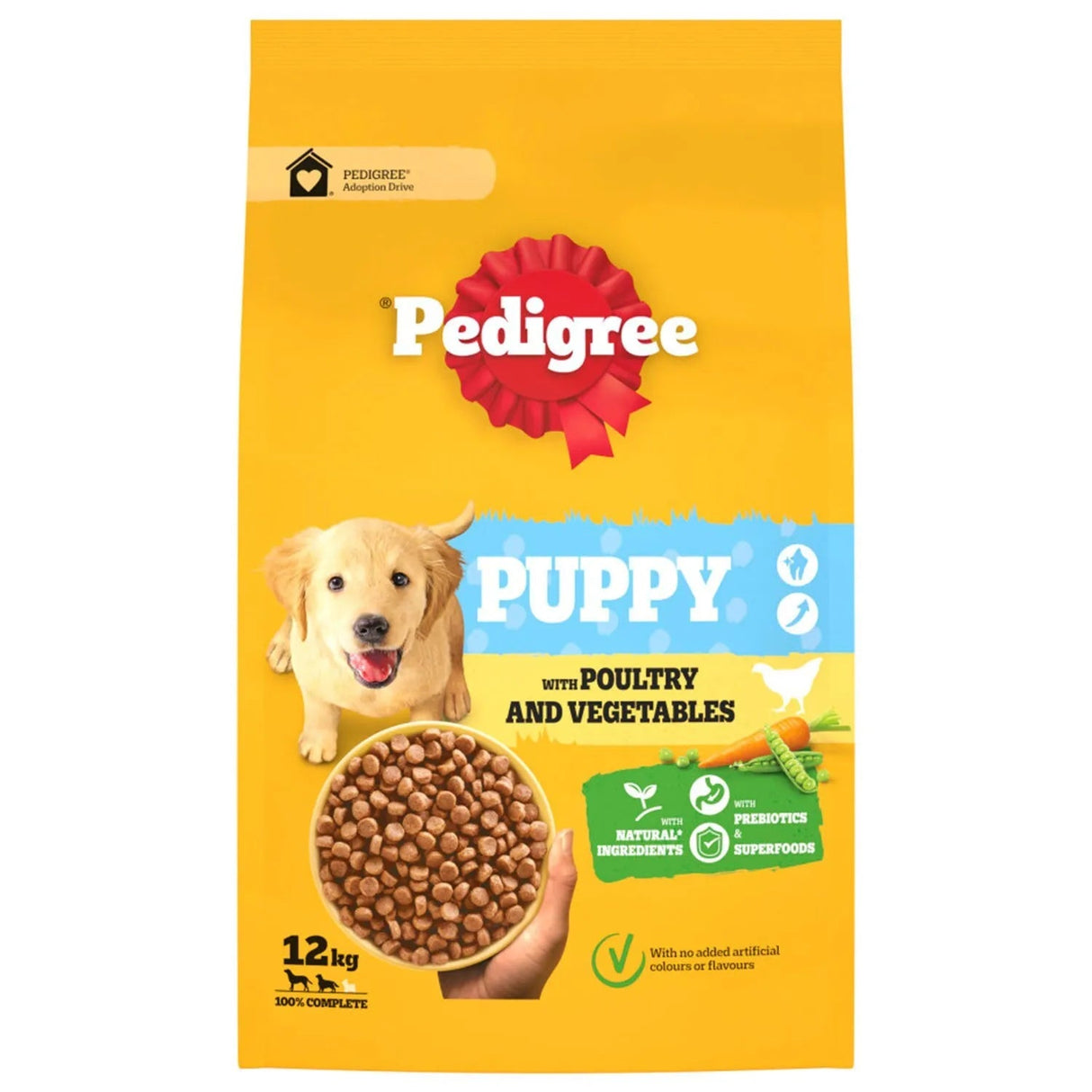 Pedigree Complete Junior Puppy Dry Dog Food with Poultry and Veg, Pedigree, 12 kg