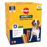 Pedigree Dentastix Daily Medium Dog Dental Chew Treat, Pedigree, 105 Stick Mega Pack