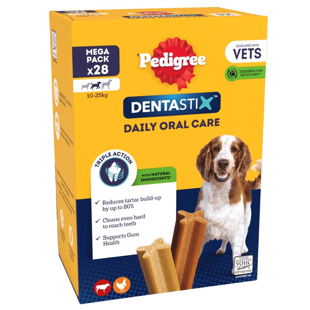 Pedigree Dentastix Daily Medium Dog Dental Chew Treat, Pedigree, 112 Sticks