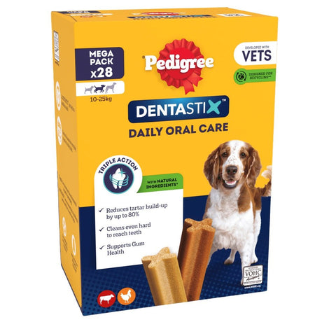 Pedigree Dentastix Daily Medium Dog Dental Chew Treat, Pedigree, 112 Sticks