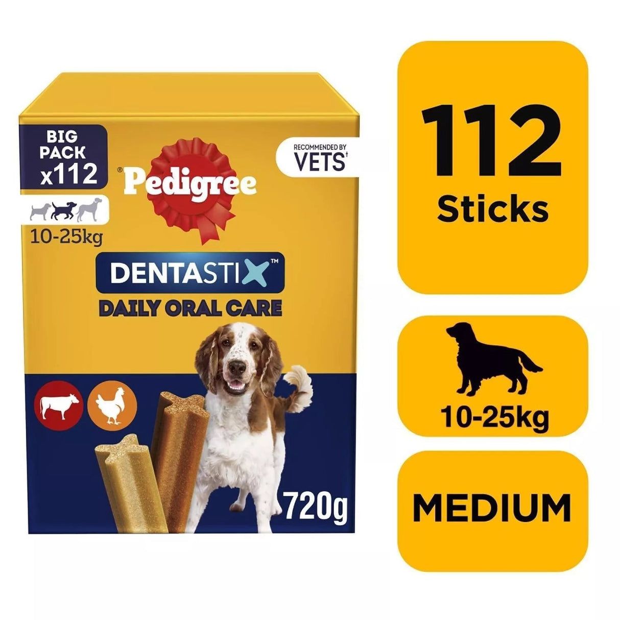 Pedigree Dentastix Daily Medium Dog Dental Chew Treat, Pedigree, 112 Sticks