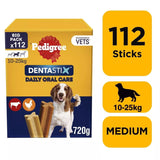 Pedigree Dentastix Daily Medium Dog Dental Chew Treat, Pedigree, 112 Sticks