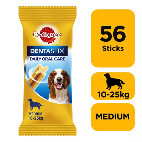 Pedigree Dentastix Daily Medium Dog Dental Chew Treat, Pedigree, 56 Stick Mega Pack