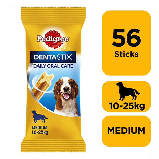Pedigree Dentastix Daily Medium Dog Dental Chew Treat, Pedigree, 56 Stick Mega Pack