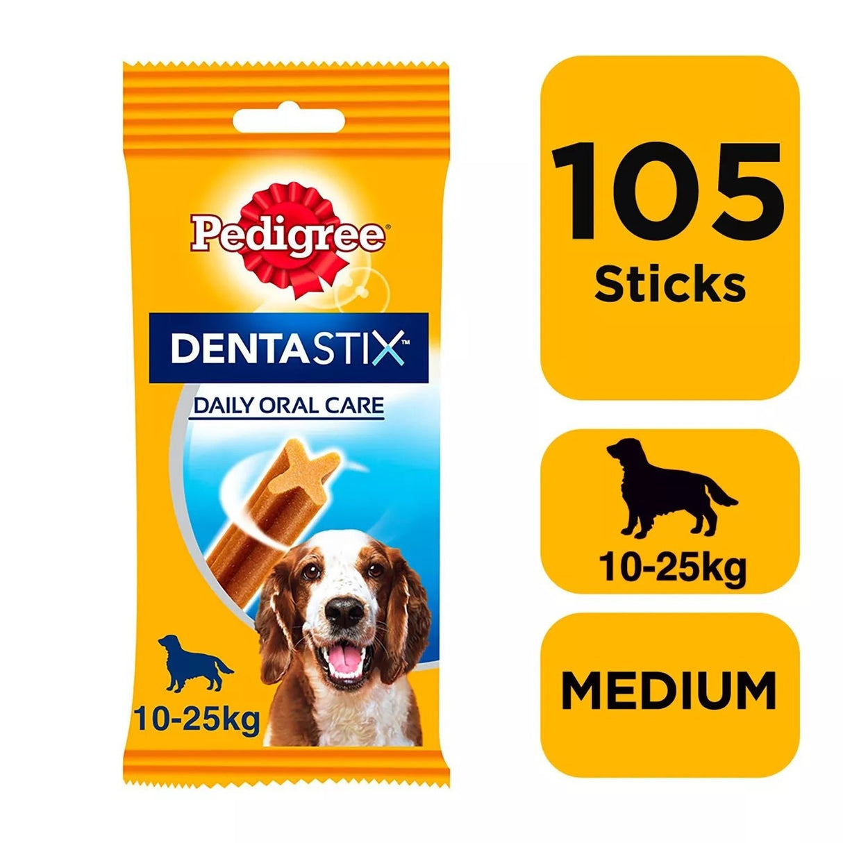 Pedigree Dentastix Daily Medium Dog, Pedigree, 105 Sticks