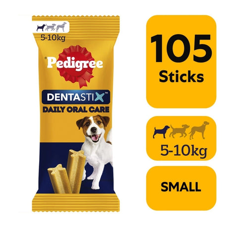 Pedigree Dentastix Daily Small Dog Dental Chew Treat, Pedigree, 105 Stick Mega Pack