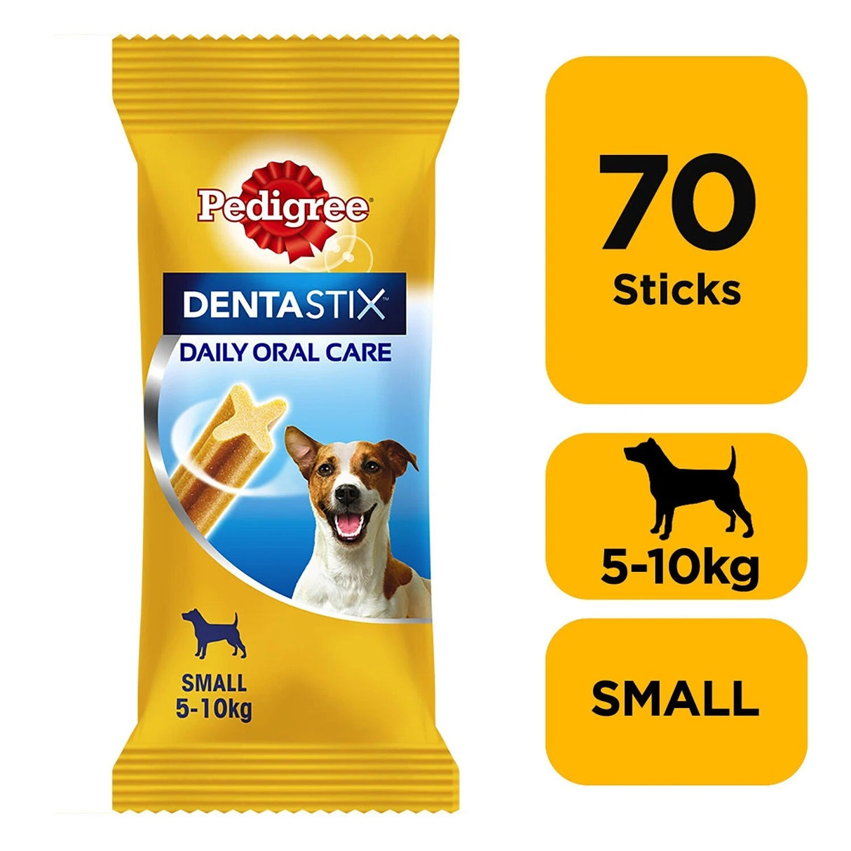 Pedigree Dentastix Daily Small Dog Dental Chew Treat, Pedigree, 70 Sticks