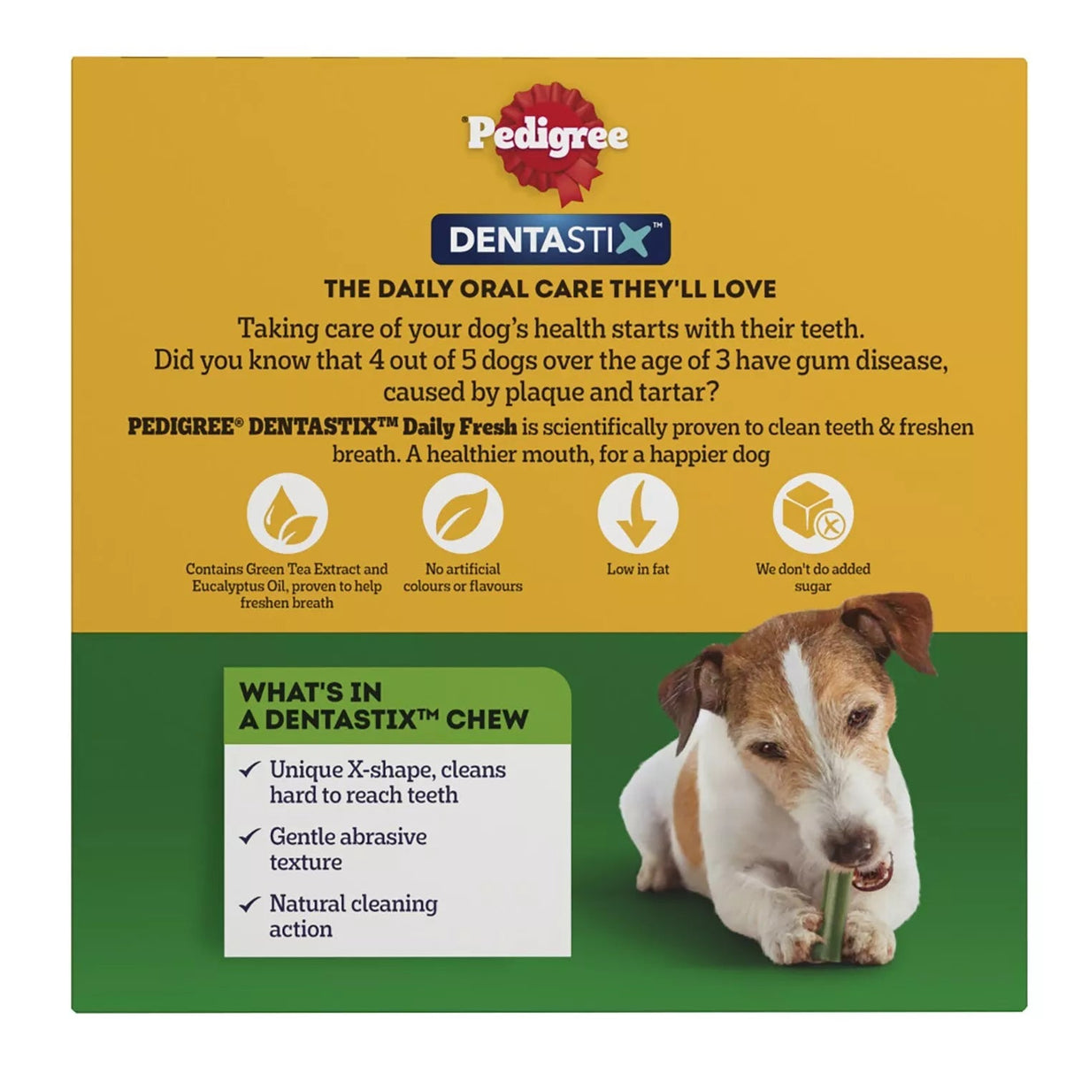 Pedigree Dentastix Fresh for Small Dogs Daily Dental Chew Treat, Pedigree, 140 Sticks