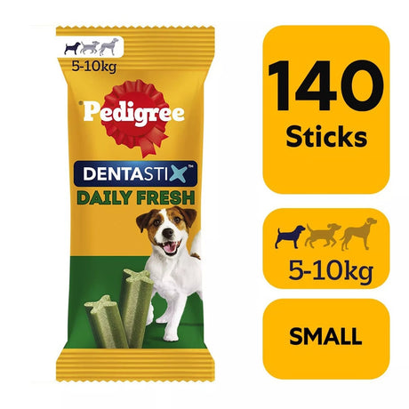 Pedigree Dentastix Fresh for Small Dogs Daily Dental Chew Treat, Pedigree, 140 Sticks