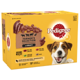 Pedigree Farmer's Selection in Gravy Adult Dog Food Pouches - 48 x 100g, Pedigree,