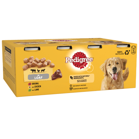 Pedigree Mixed Selection Tins Chunks in Loaf Adult Wet Dog Food - 24 x 400g, Pedigree,