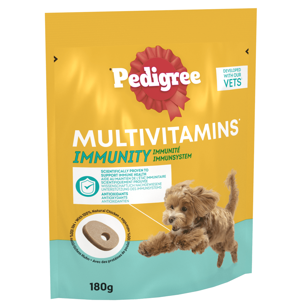 Pedigree Multivitamins Immunity Soft Dog Chews - 6 x 180g Packs, Pedigree,