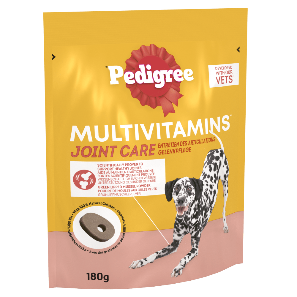 Pedigree Multivitamins Joint Care Soft Dog Chews - 6 x 180g Packs, Pedigree,