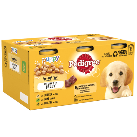 Pedigree Puppy Mixed Selection Chunks in Jelly Tins - 24 x 400g, Pedigree,