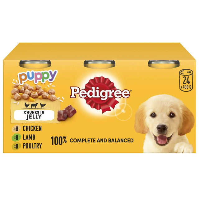 Pedigree Puppy Mixed Selection Chunks in Jelly Tins - 24 x 400g, Pedigree,