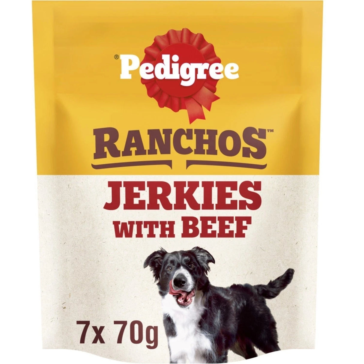 Pedigree Ranchos Jerkies Dog Chew Treat Beef - 7 Pack x 70g, Pedigree,