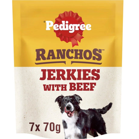 Pedigree Ranchos Jerkies Dog Chew Treat Beef - 7 Pack x 70g, Pedigree,